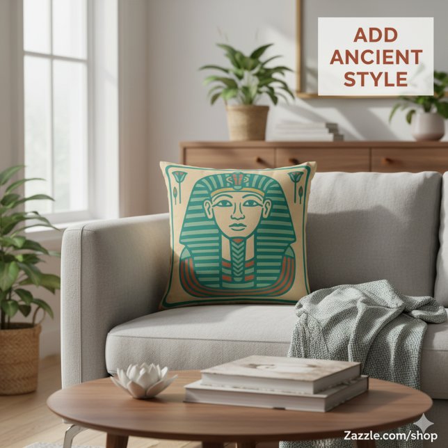 Almofada Anubis e Papyrus Arte Egípcia Sagrada (Criador carregado)