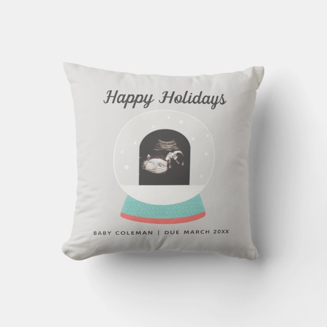 Almofada Anunciação de Gravidez Sonograma de Bebê (Frente)