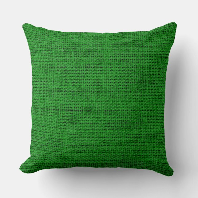 Almofada Ao (Inglês) fundo da linhagem de burlap (Frente)