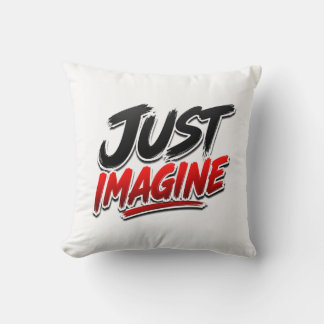 Almofada Apenas Imagine Travesseiro Decorativo de Tipografi