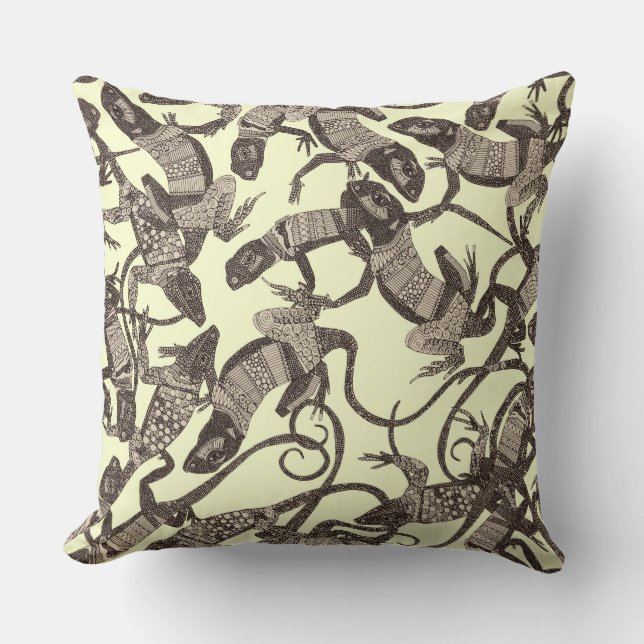 Almofada apenas lagartos naturais (Frente)