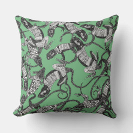 Almofada apenas lagartos verdes