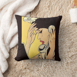 Almofada Apenas mande a arte em quadrinhos de Chocolate Vin