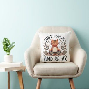 Almofada Apenas patas e Gato de ioga relaxado