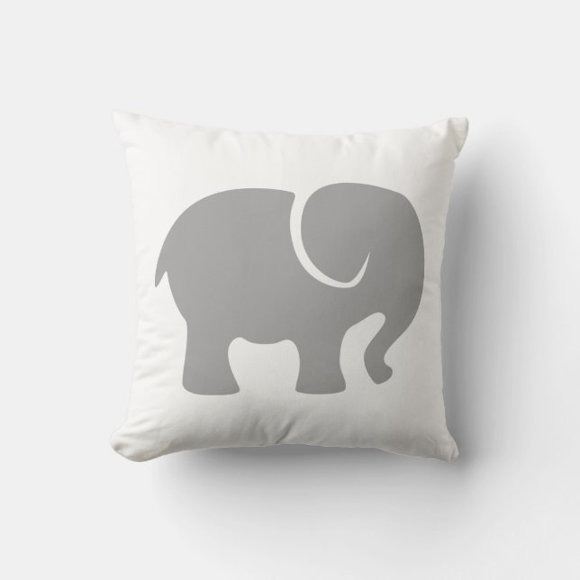 Almofada Apenas um Elefante Cinza (Frente)