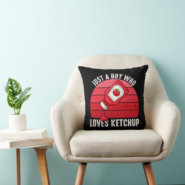 Almofada Apenas um garoto que ama ketchup (Cadeira)