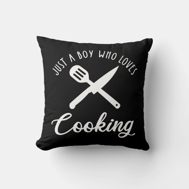 Almofada Apenas Um Menino Que Adora Cozinhar (Frente)