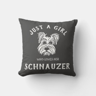 Almofada Apenas uma garota que a ama Schnauzer