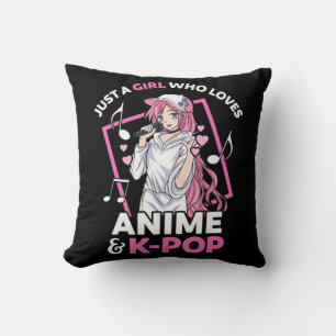 Almofada Apenas uma garota que ama anime e anime música do 
