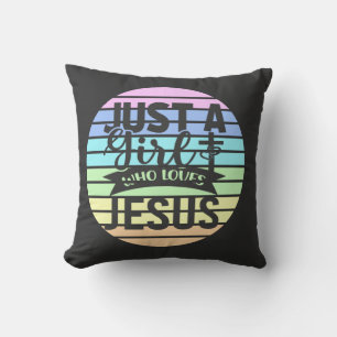Almofada Apenas uma garota que ama Jesus