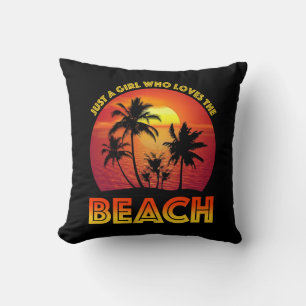 Almofada Apenas Uma Menina Que Ama A Praia