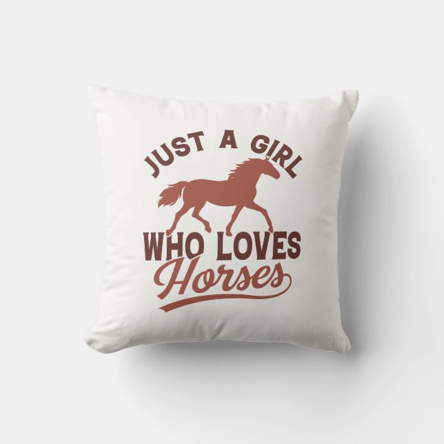 Almofada Apenas Uma Menina Que Ama Cavalos (Frente)