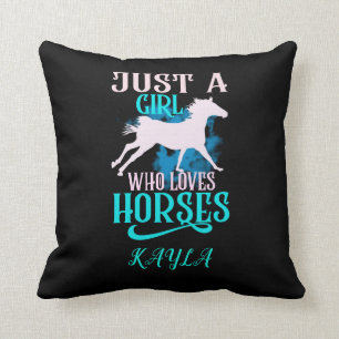 ALMOFADA "APENAS UMA MENINA QUE AMA CAVALOS" PERSONALIZADA