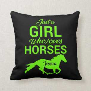 Almofada Apenas Uma Menina Que Ama Cavalos Personalizados
