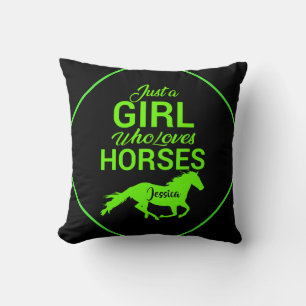 Almofada Apenas Uma Menina Que Ama Cavalos Personalizados
