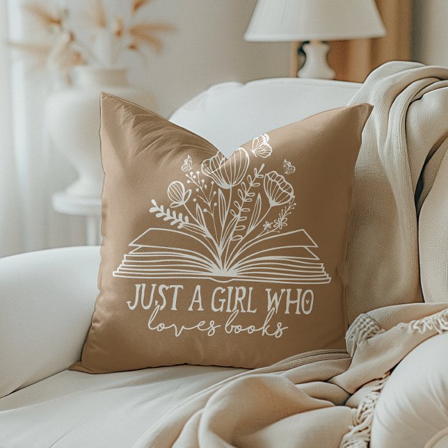 Almofada Apenas Uma Menina Que Ama Livros (Just a girl who loves books? Snuggle up with this cozy pillow, perfect for your reading adventures!)