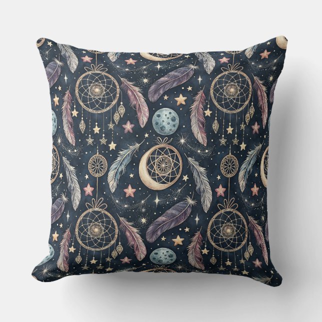 Almofada Apoio Celestial de Sonhos & Padrão de Arte Noturna (Frente)
