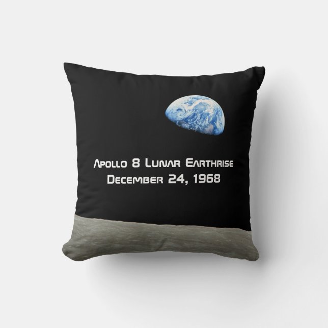 Almofada Apollo 8, 50º aniversário da Terra Lunar (Frente)
