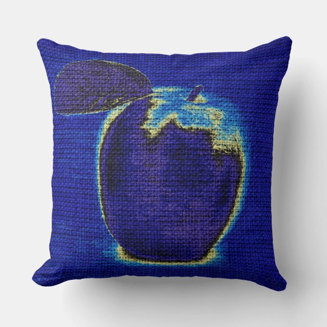 Almofada Apple Fine Art em Burlap Linen Jute #2 (Frente)