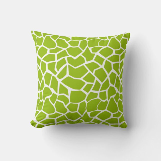 Almofada Apple Green Giraffe Animal Print (Frente)