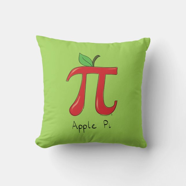 Almofada Apple Pi Cute Math Pi Day Travesseiro (Frente)