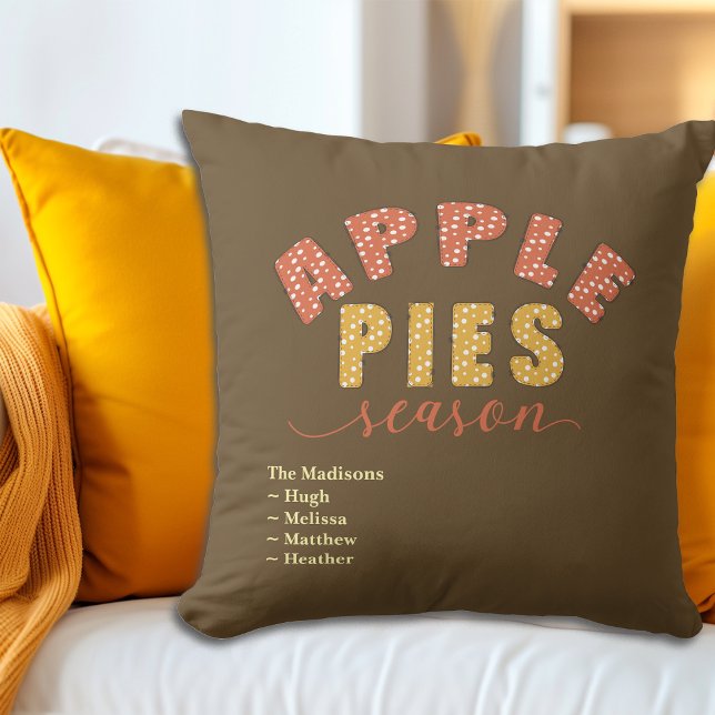 Almofada Apple Pies Season Vibes Personalize Name (Criador carregado)