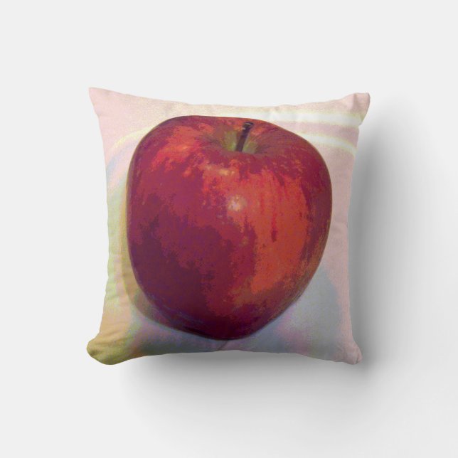 Almofada Apple vermelho grande (Frente)