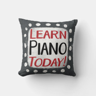 Almofada Aprenda o Travesseiro decorativo Piano de hoje