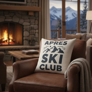 Almofada Apres Ski Club Logotipo da Montanha - Inverno Masc