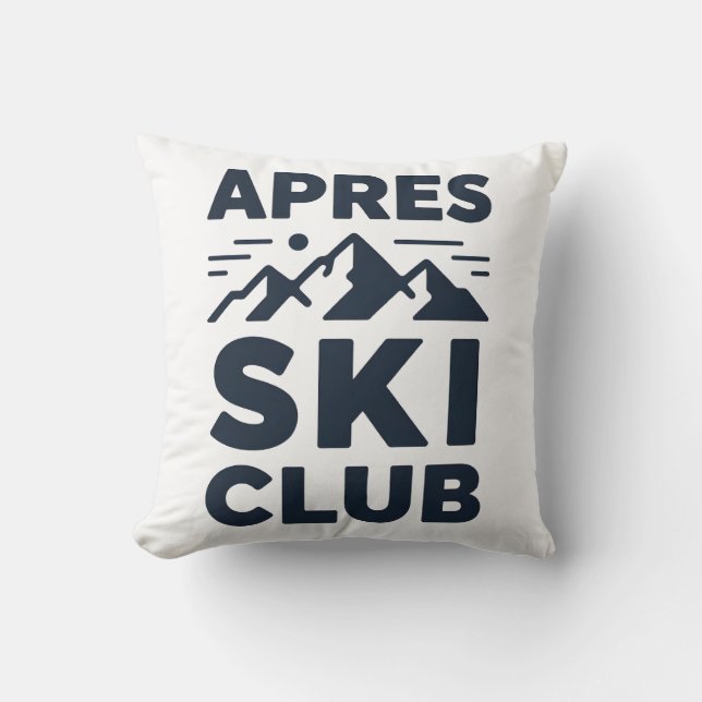 Almofada Apres Ski Club Mountain Logo - Custom Mens Winter  (Frente)