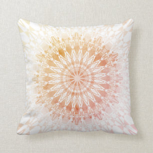 Almofada Apricot Mandala Amarelo Geométrico
