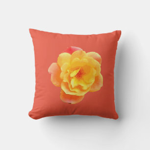 Almofada Apricot rosa em vermelho