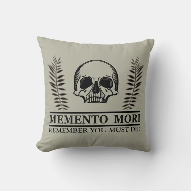 Almofada Aproveite o Dia Memento Mori caveira (Frente)
