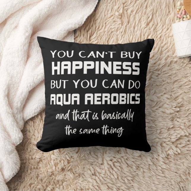 Almofada Aqua Aeróbica é Felicidade Águas Engraçadas Aeróbi (Cobertor)