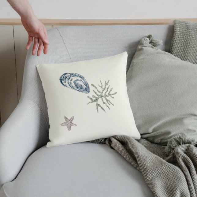 Almofada Aqua antiga vida marítima costeira de algas marinh (Criador carregado)