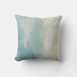 Almofada Aqua Azul Mar Verde Teal Bege Aquarela 40cm