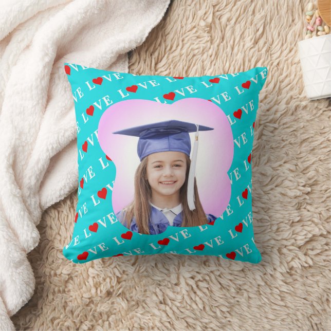 Almofada Aqua Blue LOVE Modern Chic (Cobertor)