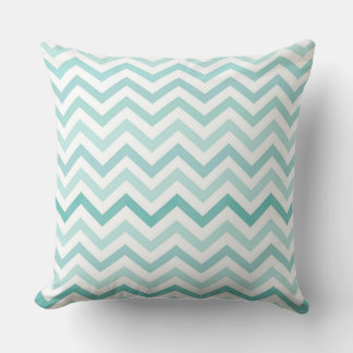 Almofada Aqua Blue Zigzag Pattern – Modern Minimalist