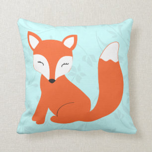 Almofada Aqua Cute baby fox travesseiro por Cindy Bendel