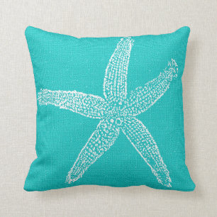 Almofada Aqua lindo com olhar branco de serapilheira da