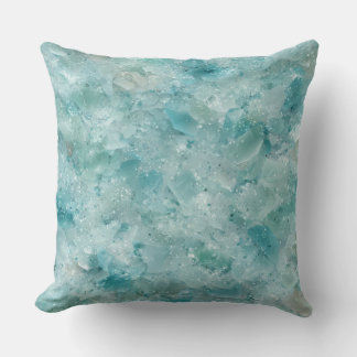 Almofada Aqua ocean crystals Throw Pillow