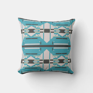 Almofada Aqua Preto em Azulejo Grande Branco Desligado Olha
