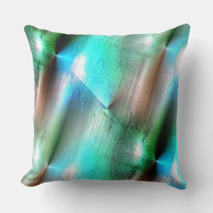 Almofada Aqua textura arborizada com asas e linhas digitais