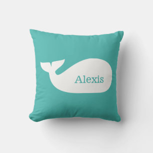Almofada Aqua Whimsical Whale Personalizado Infantil
