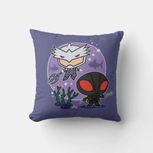 Almofada Aquaman   Chibi Orm & Black Manta Undersea Graphic