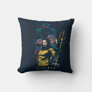 Almofada Aquaman Orin, Mera, and Black Manta Graphic