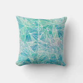 Almofada aquamarina com espaço de geometria branca