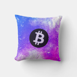 Almofada Aquarela Bitcoin (Estilo 2 - Miami)