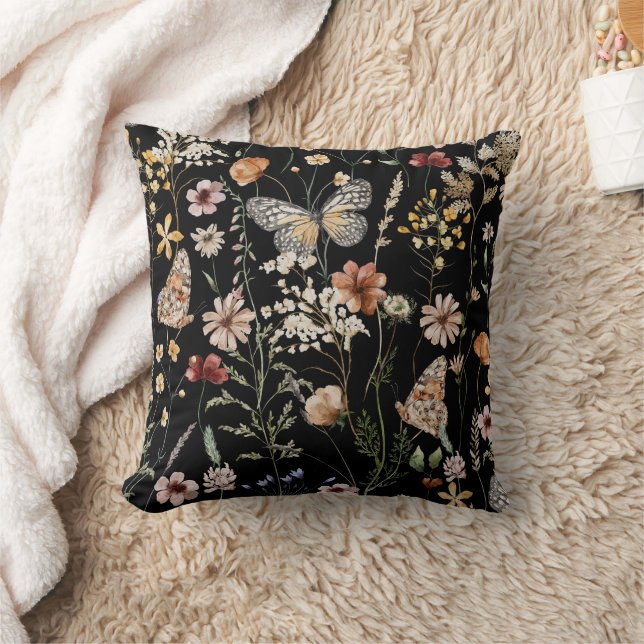 Almofada Aquarela Boho Floral (Cobertor)