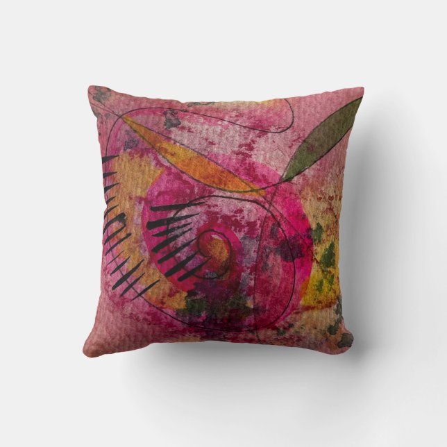 Almofada Aquarela E Abstrato De Tinta Belas Artes (Verso)